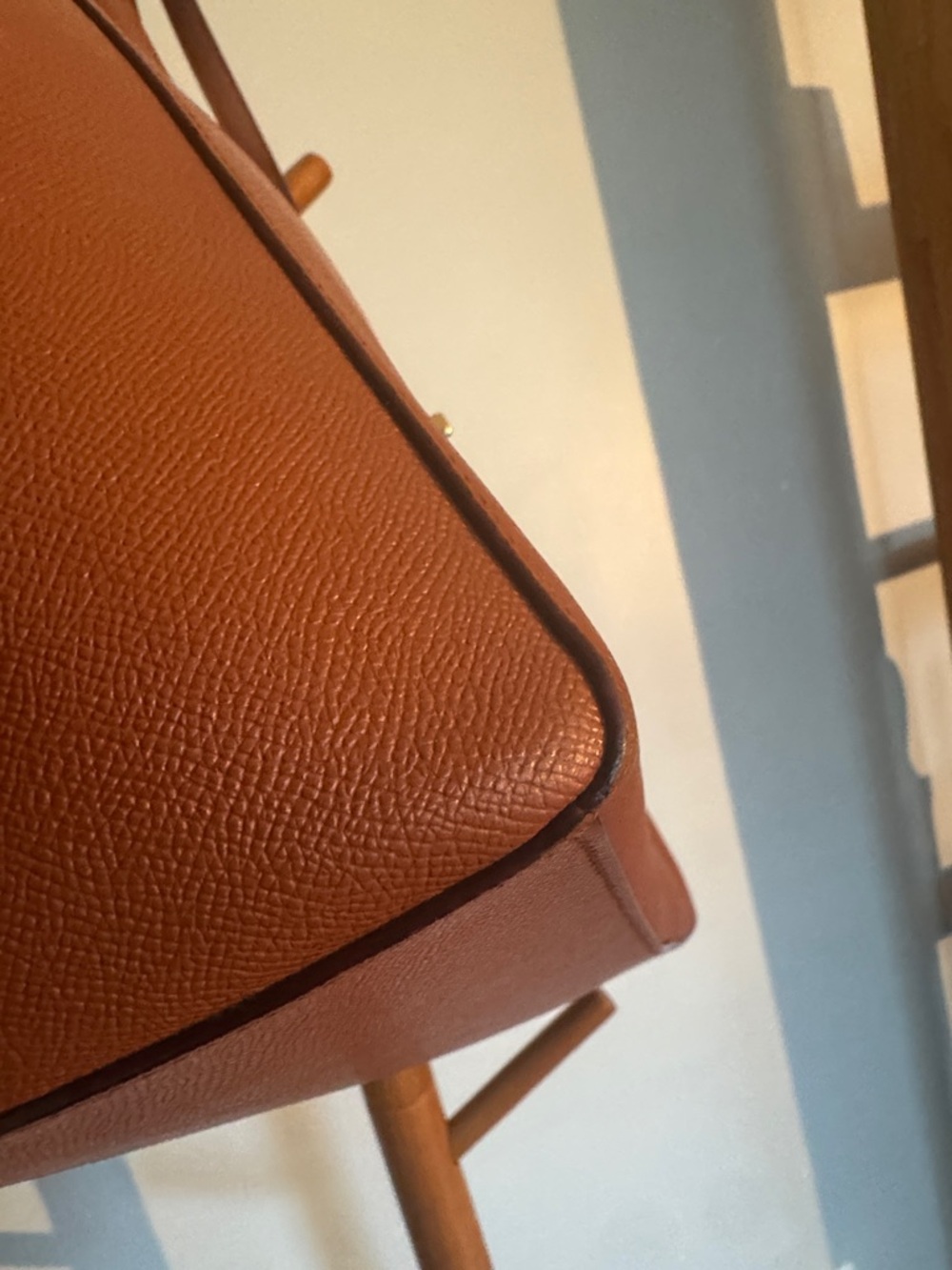 Coach Leather Tote in Chestnut Brown with Gold Hardware - Picture 5 of 15